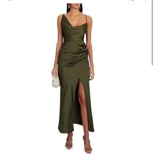 Significant Other Aria Draped Satin Dress